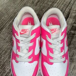 Nike Kids Hot Pink and White Low-Top Sneakers